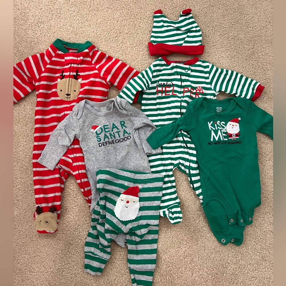 🎅🏻 Lot of 6 Christmas items for Baby Boy 3 Months